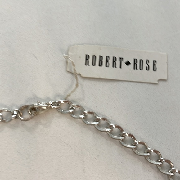 Vintage 32 inch Robert rose necklace, silver with pearls and crystals - Picture 2 of 5